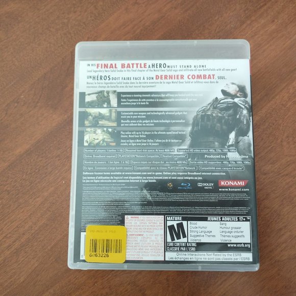 Metal Gear Solid 4 Guns Of The Patriots Playstation 3 Video Game, PS3 Video Game - Picture 2 of 4